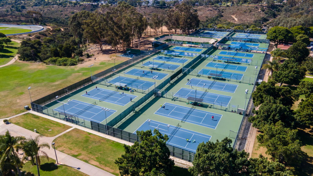 tennis courts in North Park's Morley Field