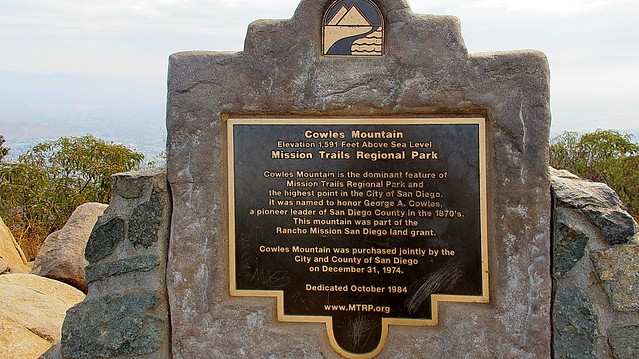 Cowles Mountain Plaque near Del Cerro