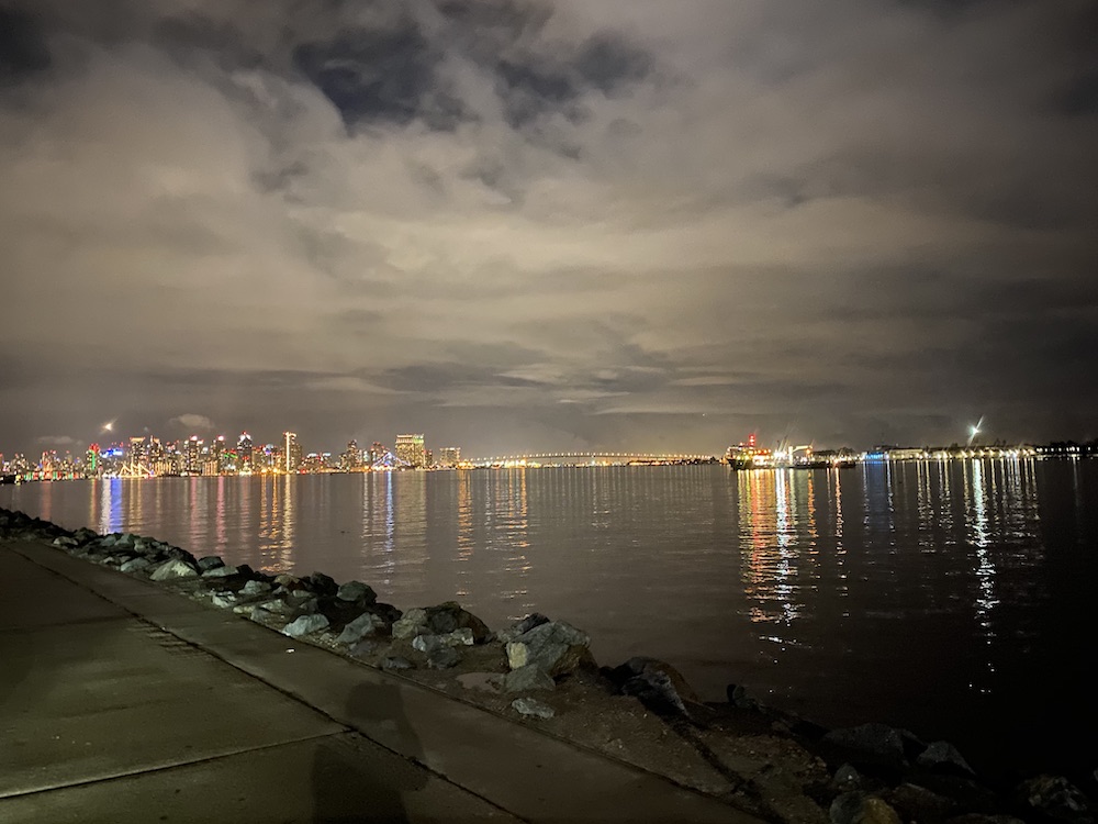 A beautiful City Skyline viewed from Harbor Drive