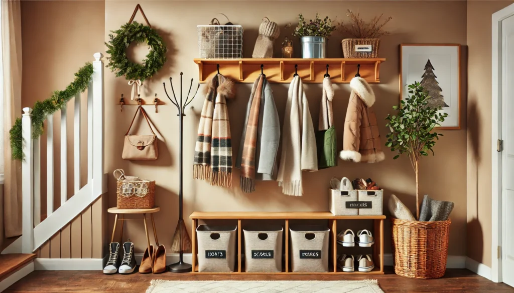 Organized Entryway for the Holidays